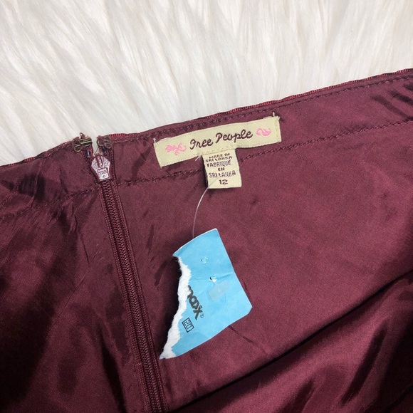 Free People Vintage Wool Blend Pencil Skirt 12 - Picture 3 of 4